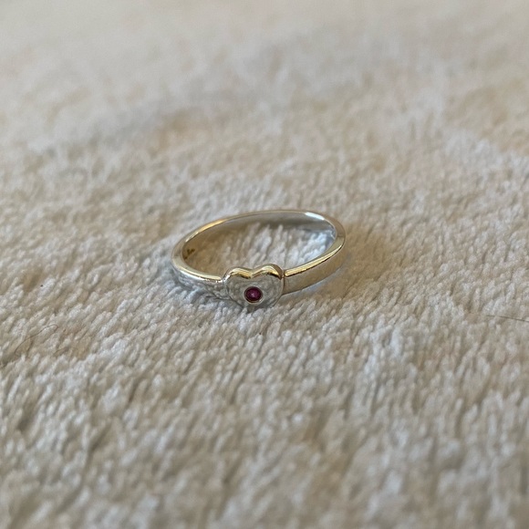 Tiffany & Co pink sapphire heart ring 5.5 - Picture 7 of 16